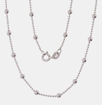 Silberne Kette Bead 1-3 mm 