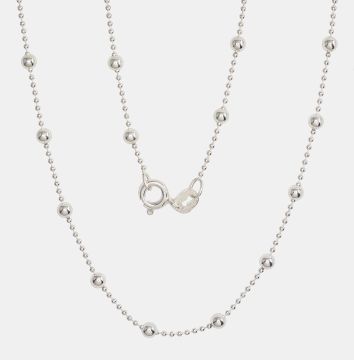 Silver chain Bead 1-3 mm 