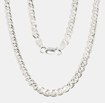 Silver chain Mona Liza 4,9 mm , diamond cut 