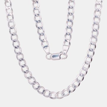 Silver chain Curb 4.5 mm 