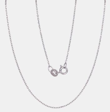 Silberne Kette Anchor 1 mm , Diamantenbearbeitung der Facetten 