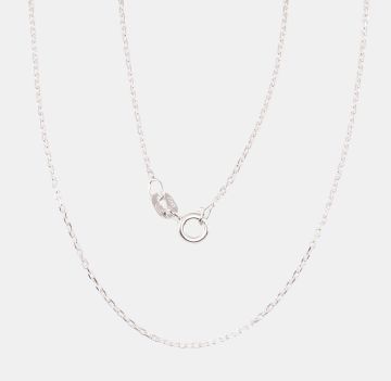 Silberne Kette Anchor 1 mm , Diamantenbearbeitung der Facetten 