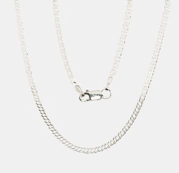 Silver chain Rombo 2 mm , diamond cut 