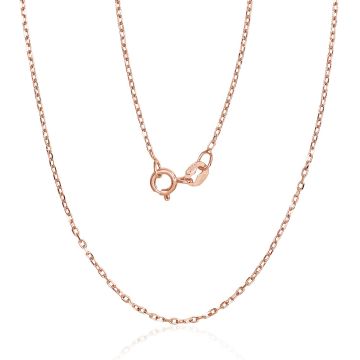 Silberne Kette Anchor 1 mm , Diamantenbearbeitung der Facetten 