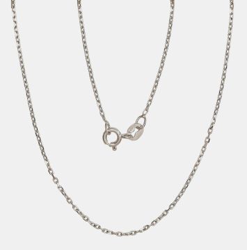 Silver chain Anchor 1 mm , diamond cut 