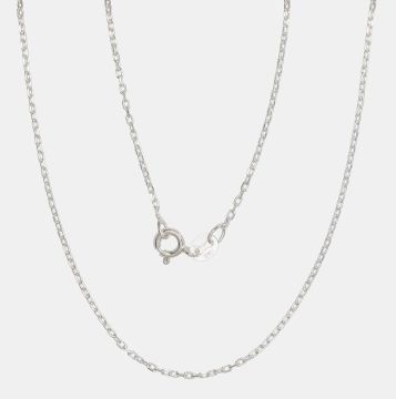 Silver chain Anchor 1 mm , diamond cut 