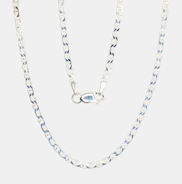 Silberne Kette Marina 2 mm , Diamantenbearbeitung der Facetten 
