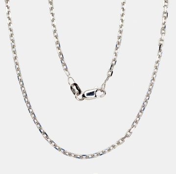 Silberne Kette Anchor 2.1 mm , Diamantenbearbeitung der Facetten 