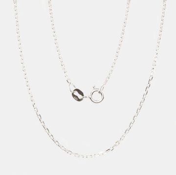 Silberne Kette Anchor 1.2 mm , Diamantenbearbeitung der Facetten 