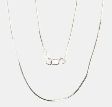 Silver chain Snake 1 mm , diamond cut 4.3 / 40