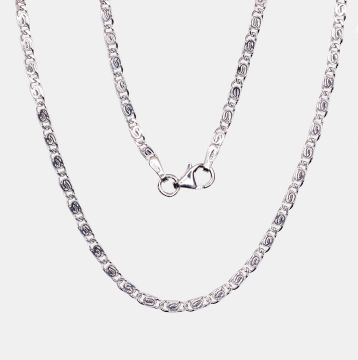 Silver chain Snail 2,1 mm , diamond cut 