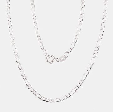 Silver chain Figaro 2,2 mm , diamond cut 