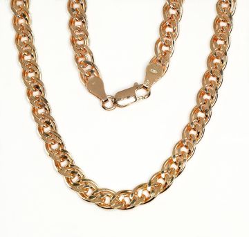 Silberne Kette Crandmother 6 mm , Diamantenbearbeitung der Facetten 