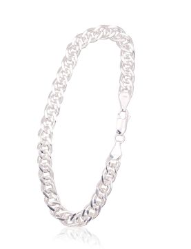 Silver chain Mona Liza 6 mm , diamond cut 