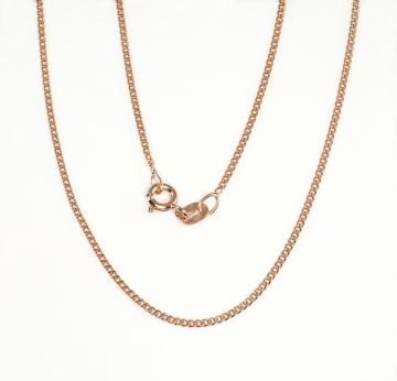 Silberne Kette Curb 1.5 mm , Diamantenbearbeitung der Facetten 