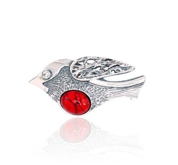 Брошь серебряная 925 пробы 