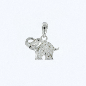 Silver pendant with cubic zirconia 