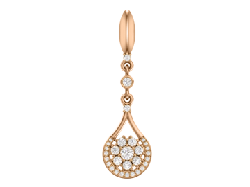Pendant in red gold of 585 assay value with zirconia 