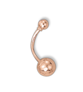 Rotgold 585 Bauchpiercing 