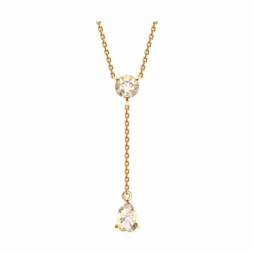 Collier aus Rotgold 585° mit Topas Swarovski 45 cm