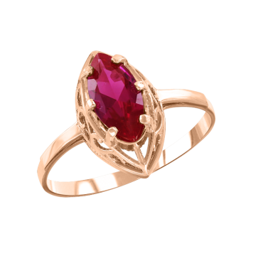Damenring aus Rotgold 585° mit Rubin HTS. 