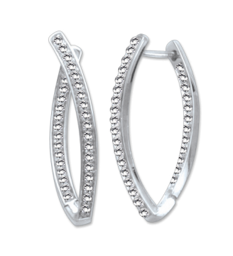Серебряные серьги 925 пробы, вставка фианиты 
