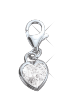 Silver pendant with cubic zirconia 