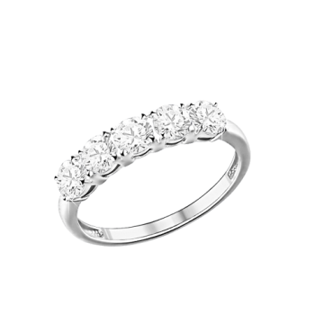 Silver ring with zirconia 