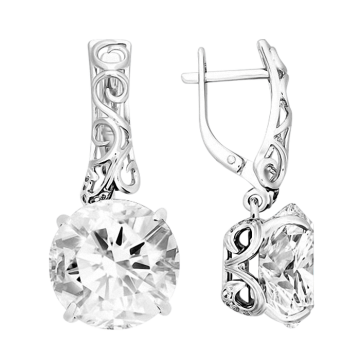 Silver earrings with zirconia 