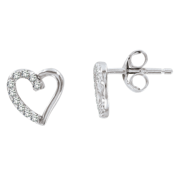 Серебряные серьги 925 пробы, вставка фианиты 