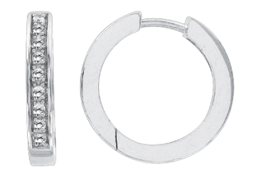 Silver earrings with zirconia 
