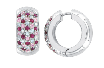 Серебряные серьги 925 пробы, вставка фианиты 
