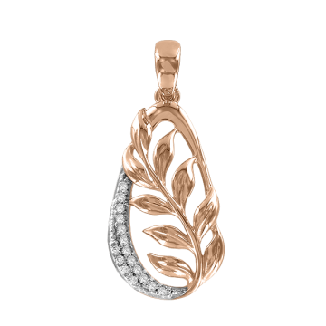 Anhänger aus Silber 925° Rotgold vergoldet mit Zirkonia 