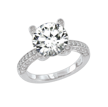 Silver ring with zirconia 
