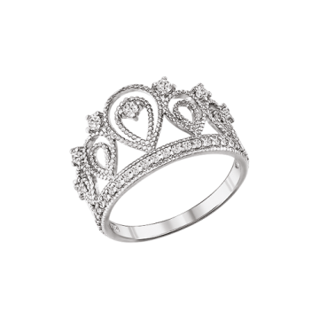 Silver ring with zirconia 