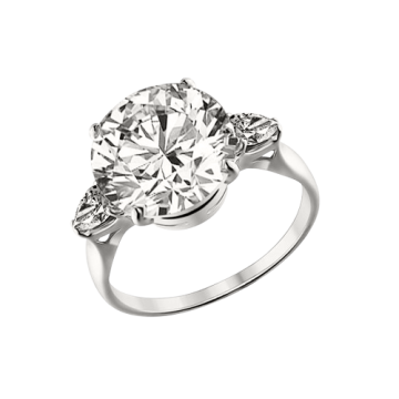Silver ring with zirconia 