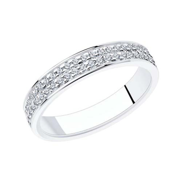 Silver ring with zirconia 