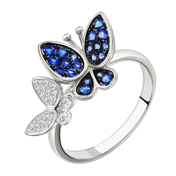 Silver ring with zirconia 