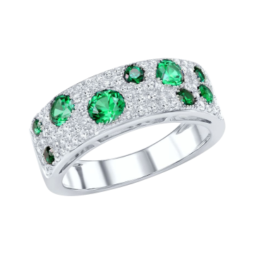 Silver ring with zirconia 