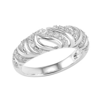 Silver ring with zirconia 