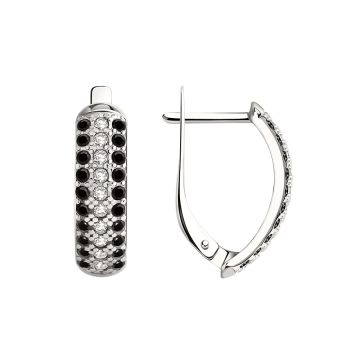 Silver earrings with zirconia 