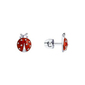 Silver earrings with zirconia 