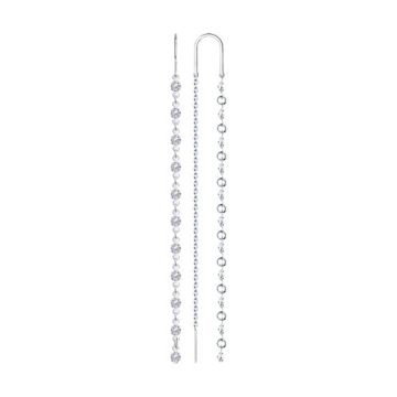 Silver earrings with zirconia 