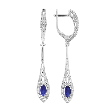 Silver earrings with zirconia 