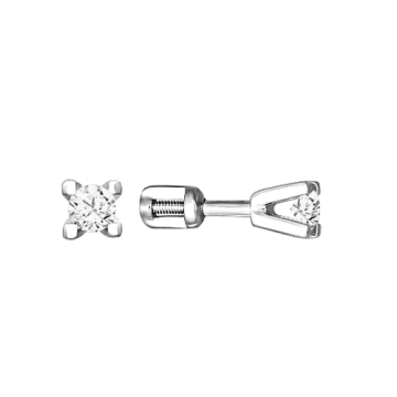 Серебряные серьги 925 пробы, вставка фианиты 