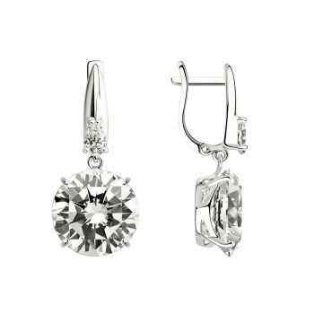 Silver earrings with zirconia 