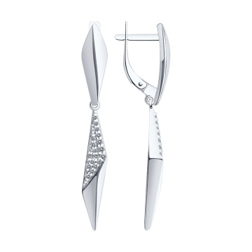 Ohrhänger aus 925er Sterling Silber mit Zirkonia 