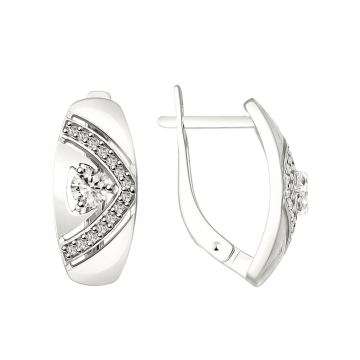 Ohrhänger aus 925er Sterling Silber mit Zirkonia 