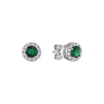 Серебряные серьги 925 пробы с фианитами 
