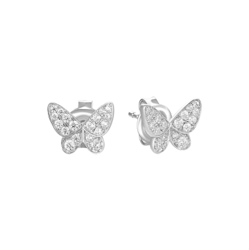 Silver earrings with zirconia 